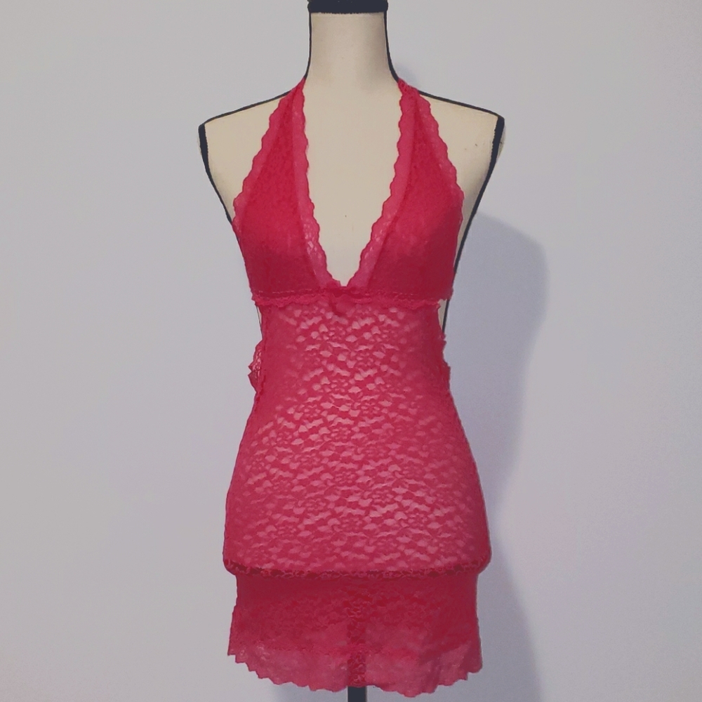 Victoria's Secret Pink Lace Babydoll Small